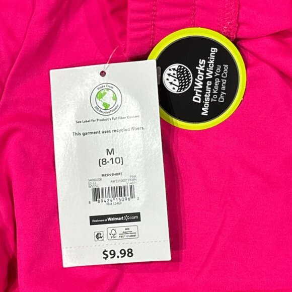 Lot Of 3 New Athletic Works Size M Womens Dri-Works Recycled Pink Mesh Shorts - Picture 6 of 9